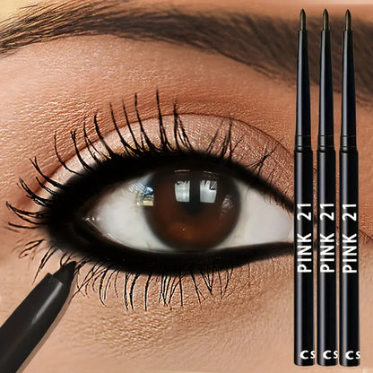 3pcs Waterproof Black Eyeliner Pencils- Eye Makeup