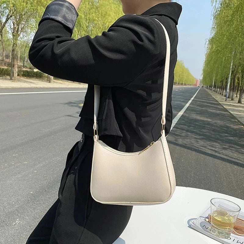 Women's Fashion Handbags Retro Solid Color