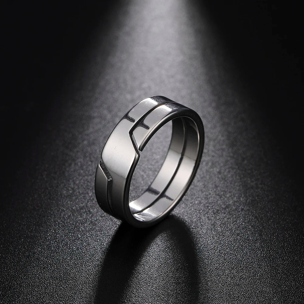 Skyrim Fashion Simple Stainless Steel Couple Ring for Women