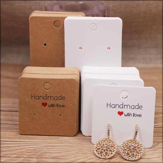 50pcPaper earrring Handmade style earring card