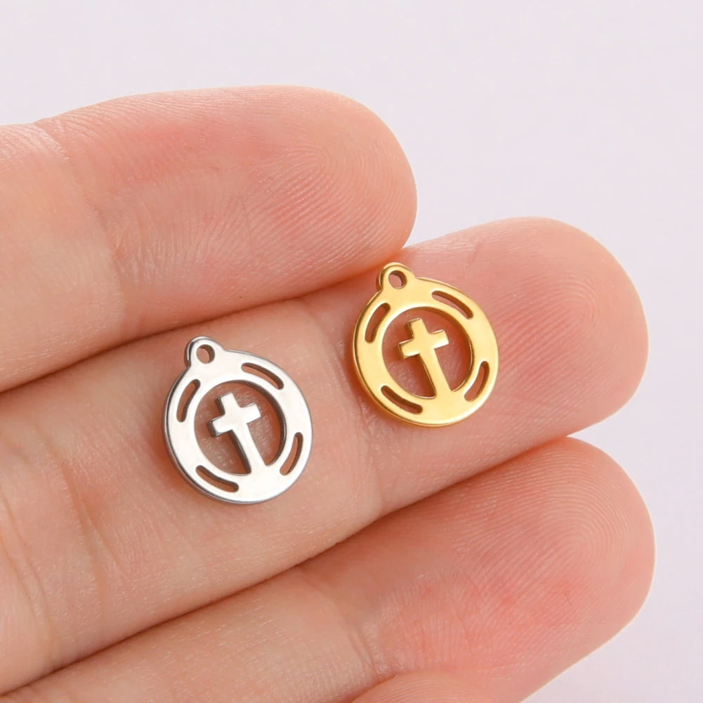 5pcs Stainless Steel Tree of Life Charms for Jewelry