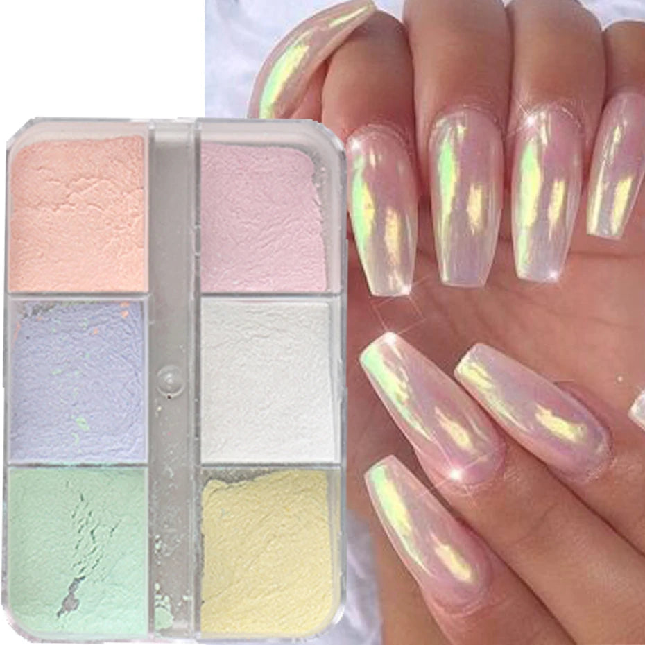 Moonlight Mirror Nails Powder Metallic Chrome Effect