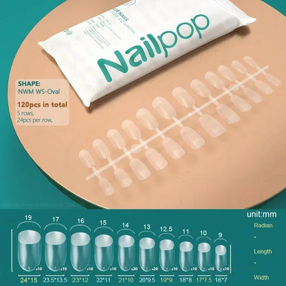 NAILPOP 120pcs Fake Nails Full Cover