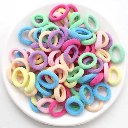 100/300/500 pcs Girls Colorful Elastic Hair Bands