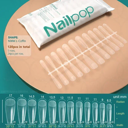 NAILPOP 120pcs Fake Nails Full Cover