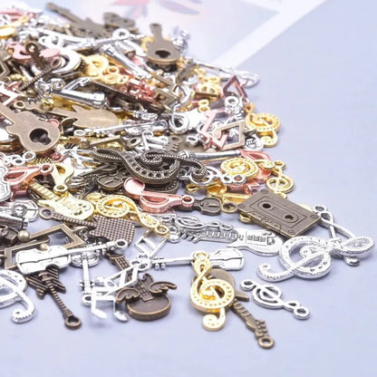 50Pcs/Lot Vintage Random Charms Mixed Hip Hop Music