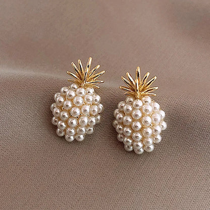 Mini Heart Pineapple Earrings Women's Fashion