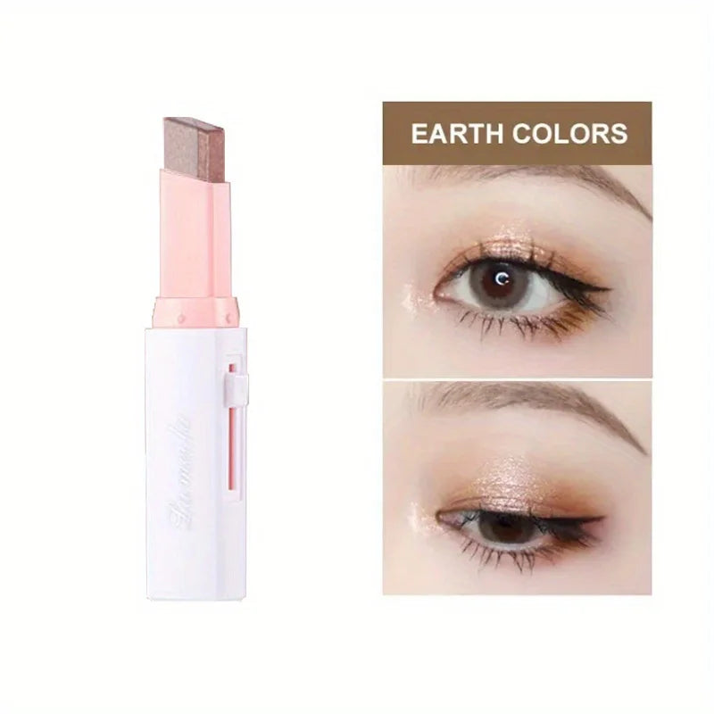 Two Color Gradient Eye Shadow Stick Three Dimensional Natural  Without Taking Off Makeup