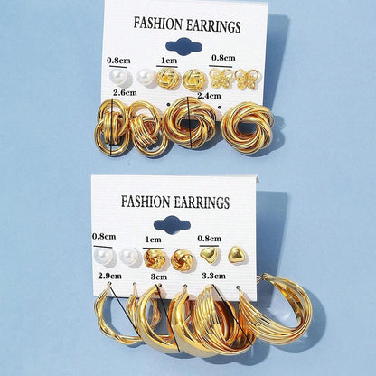 12 Piece Set Women Fashion Earrings