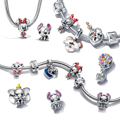 Stitch Minnie Mouse Winnie Charms Dangle Fit