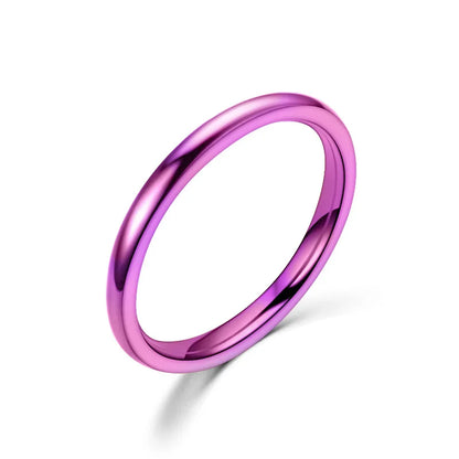 Thin Stainless Steel Rings Rose Gold Titanium Steel Rings for Women Girl