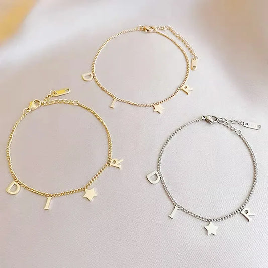 New Fashion Letter Star Bracelet Woman