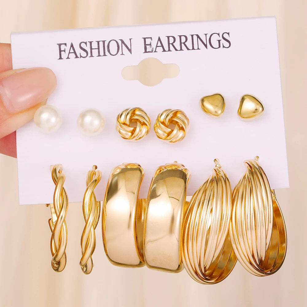 12 Piece Set Women Fashion Earrings