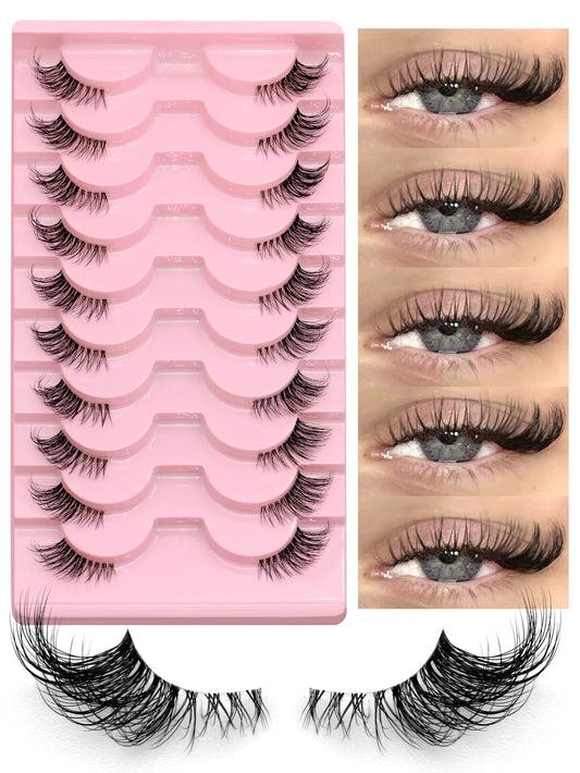 Half Lashes Soft Natural Clear Band Eyelashes Extension Makeup