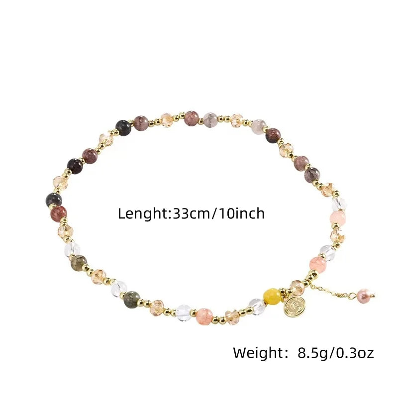 Double Crystal Beaded Bracelet Women Light Luxury