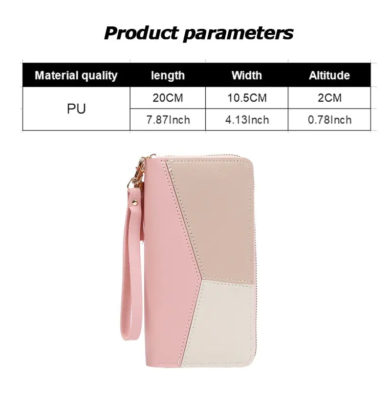 Fashion Zipper Wallets Womens Long Purses Handbags