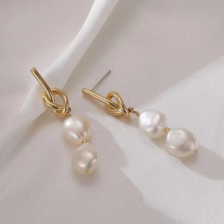 Pearl Hoop Earring Small Round Circel Earrings For Women