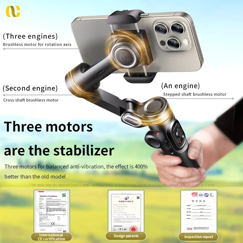 3-Axis Handheld Gimbal Stabilizer for Smartphone