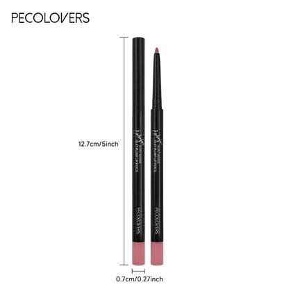 Waterproof Matte Lipliner Pencil Red Contour Tint 12 Colors