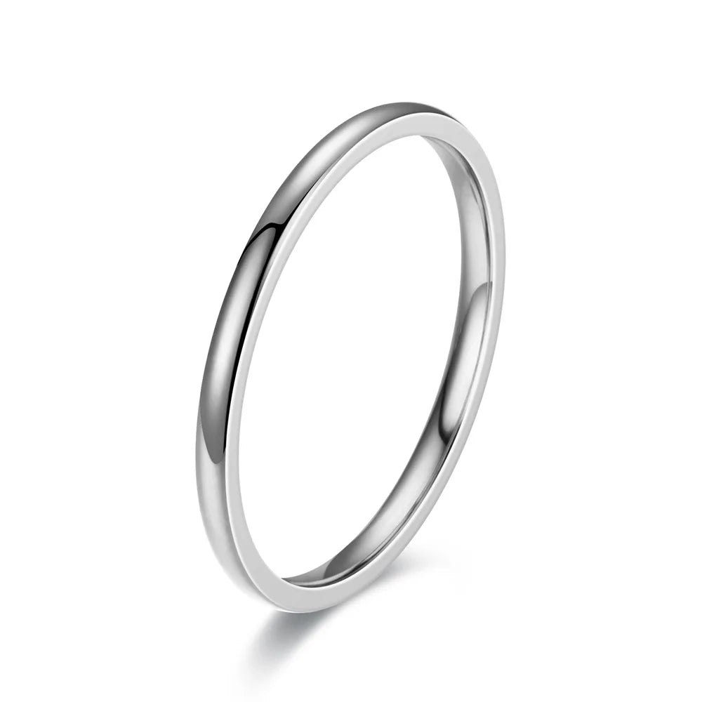 Stainless Steel Ring for Girls Women, Thin And Simple Concise Style