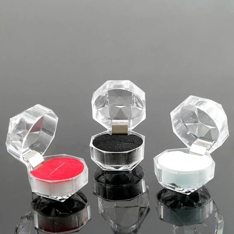 20PCS Acrylic Crystal Ring Earring Storage Display Boxes