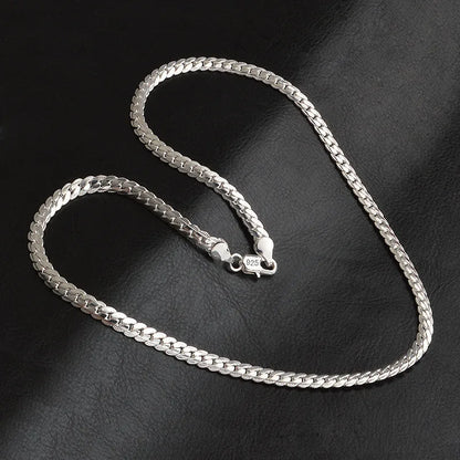 20-60cm 925 Sterling Silver Luxury Brand Design Noble Necklace Chain For Woman