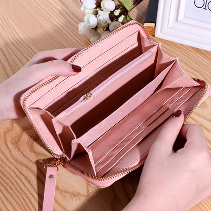 Women Large Capacity Wallet Long Zipper