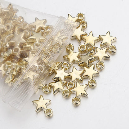 100Pcs CCB Acrylic Beads Charms Pendants 9mm