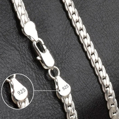 20-60cm 925 Sterling Silver Luxury Brand Design Noble Necklace Chain For Woman