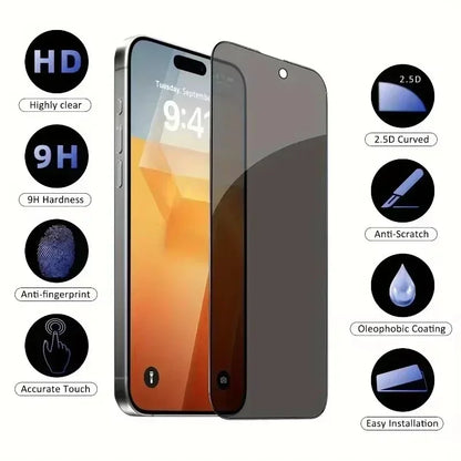 5Pcs Full Cover Privacy Screen Protector For iPhone