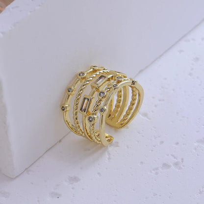 Stainless Steel 18 K Gold Plated Sun Rings for Women