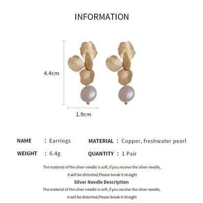 Elegant Natural Freshwater Pearls Earrings For Women