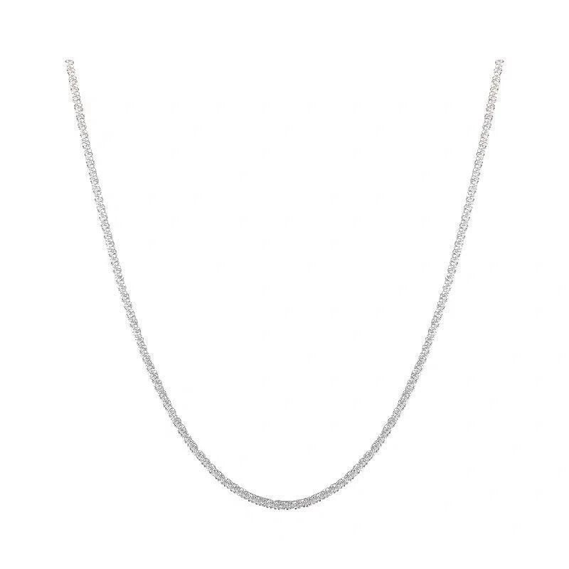 Popular Silver Colour Sparkling Clavicle Chain Choker Necklace For Women