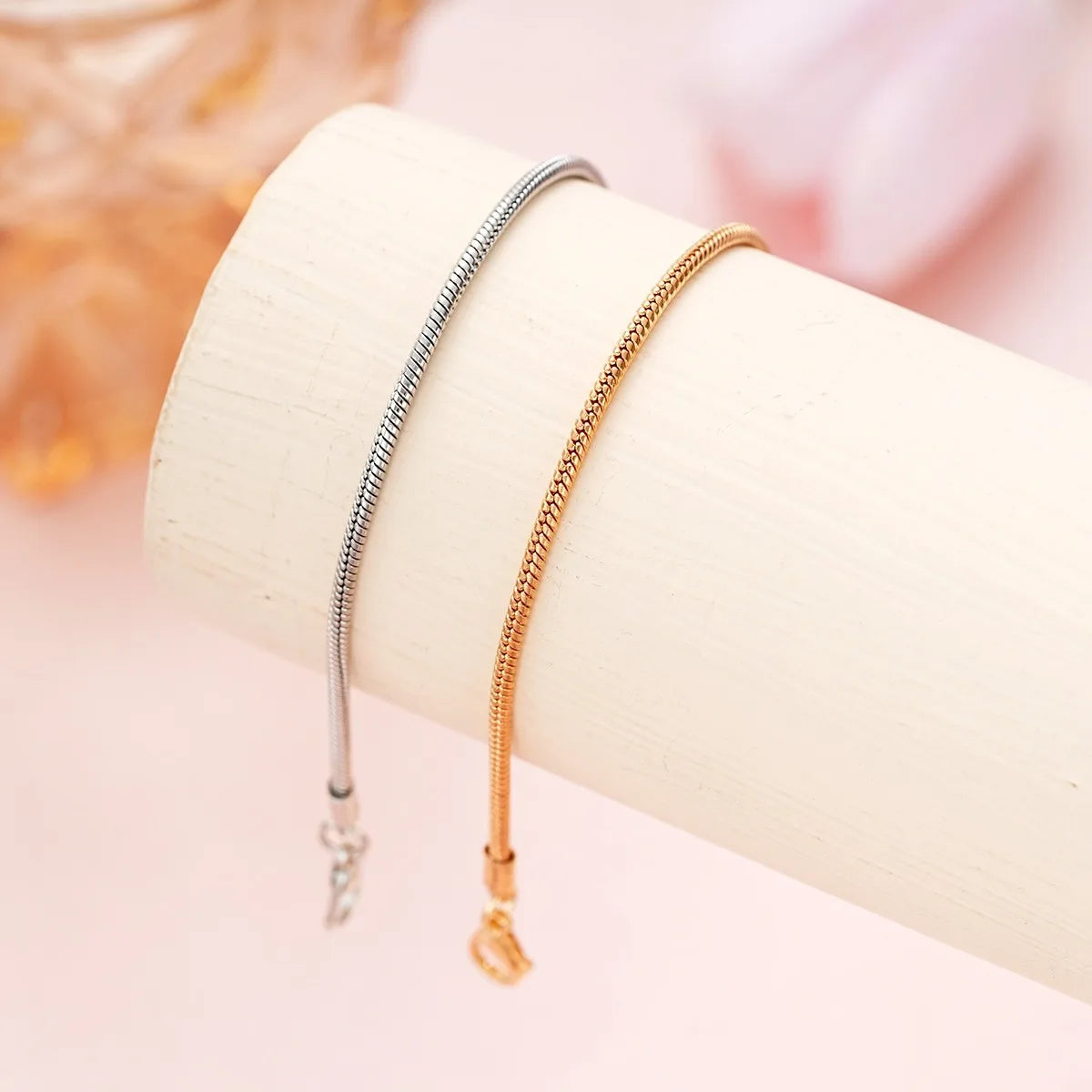 Simple Style Round Bone Chain Bracelet Women Jewelry