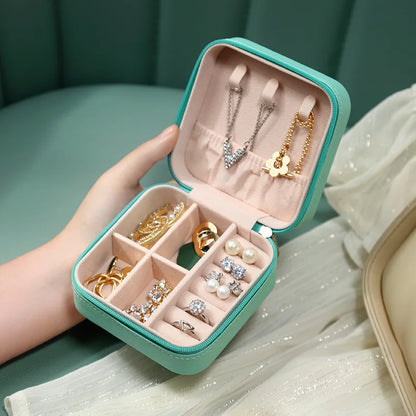 Portable Mini Jewelry Storage Box Travel Organizer