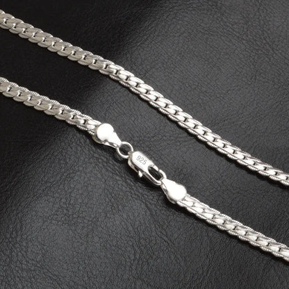 20-60cm 925 Sterling Silver Luxury Brand Design Noble Necklace Chain For Woman