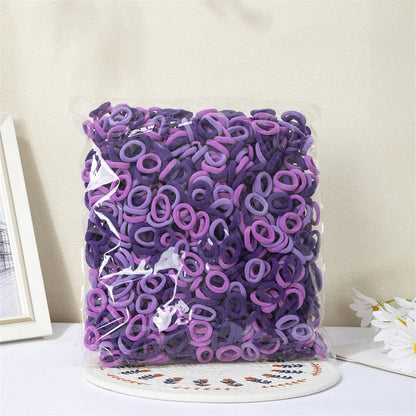 100/300/500 pcs Girls Colorful Elastic Hair Bands