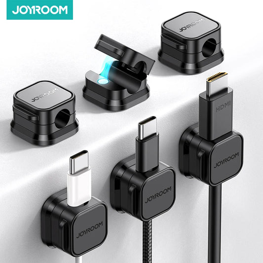 Joyroom Magnetic Cable Clips Cable Smooth Adjustable Cord Holder Under Desk