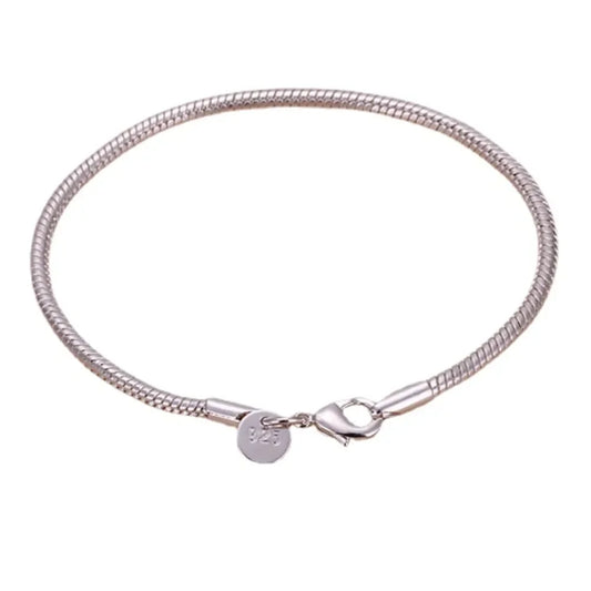 20cm Silver color 3MM Snake Chain Bracelets for Women