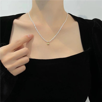 Popular Silver Colour Sparkling Clavicle Chain Choker Necklace For Women