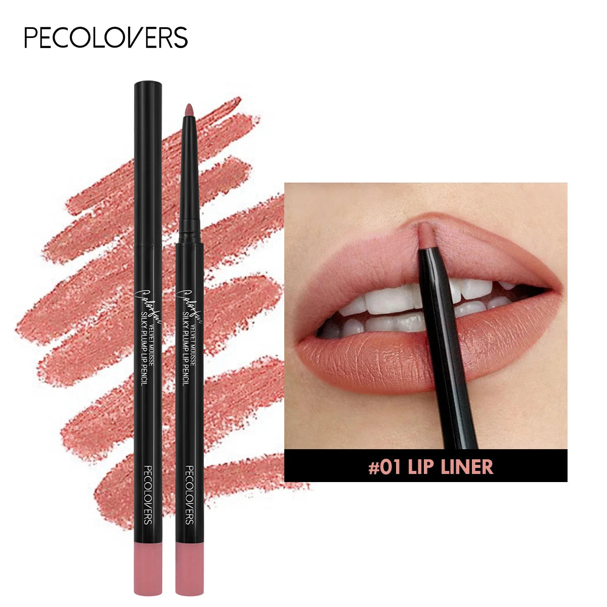 Waterproof Matte Lipliner Pencil Red Contour Tint 12 Colors