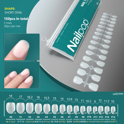 NAILPOP 120pcs Fake Nails Full Cover