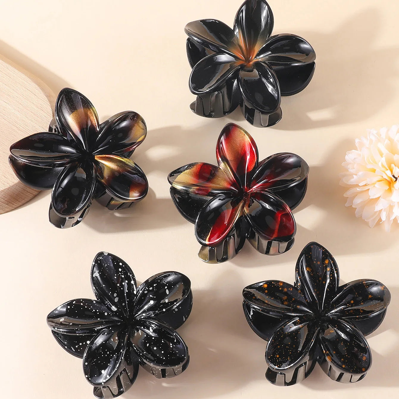 2/4PCS Fashion Women Flower Hair Clips