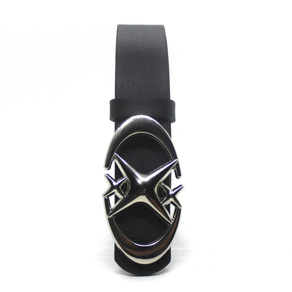 Punk Moon Star Buckle Belt Design Cross Metal