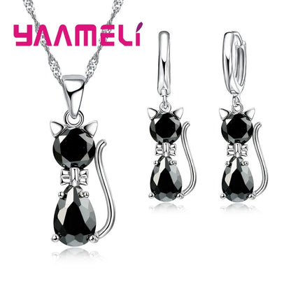 Real 925 Sterling Silver Color Jewelry Sets for Woman