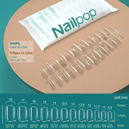 NAILPOP 120pcs Fake Nails Full Cover