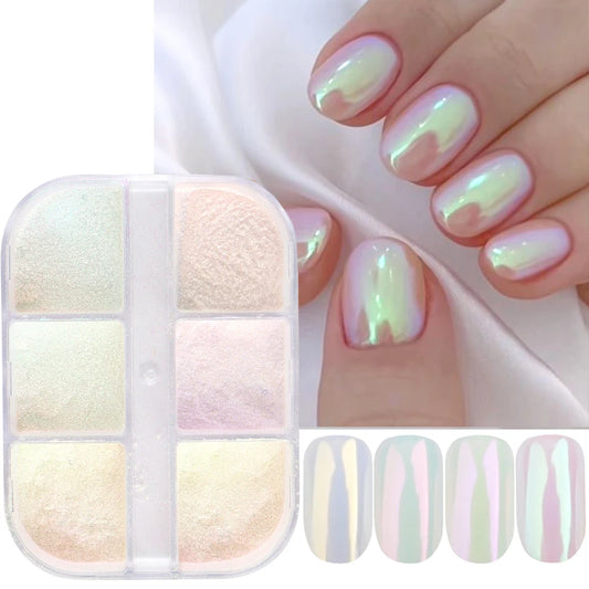 Moonlight Mirror Nails Powder Metallic Chrome Effect