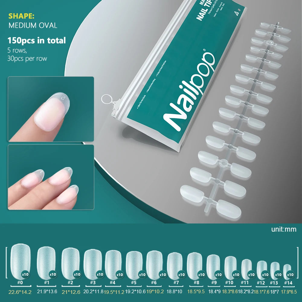 NAILPOP 120pcs Fake Nails Full Cover