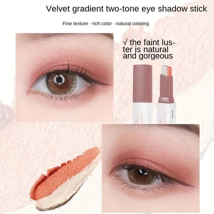 Two Color Gradient Eye Shadow Stick Three Dimensional Natural  Without Taking Off Makeup