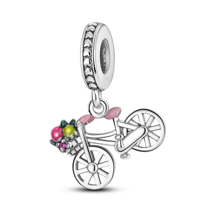 Silver Plated Travel Sunflower Lucky Charms Fit